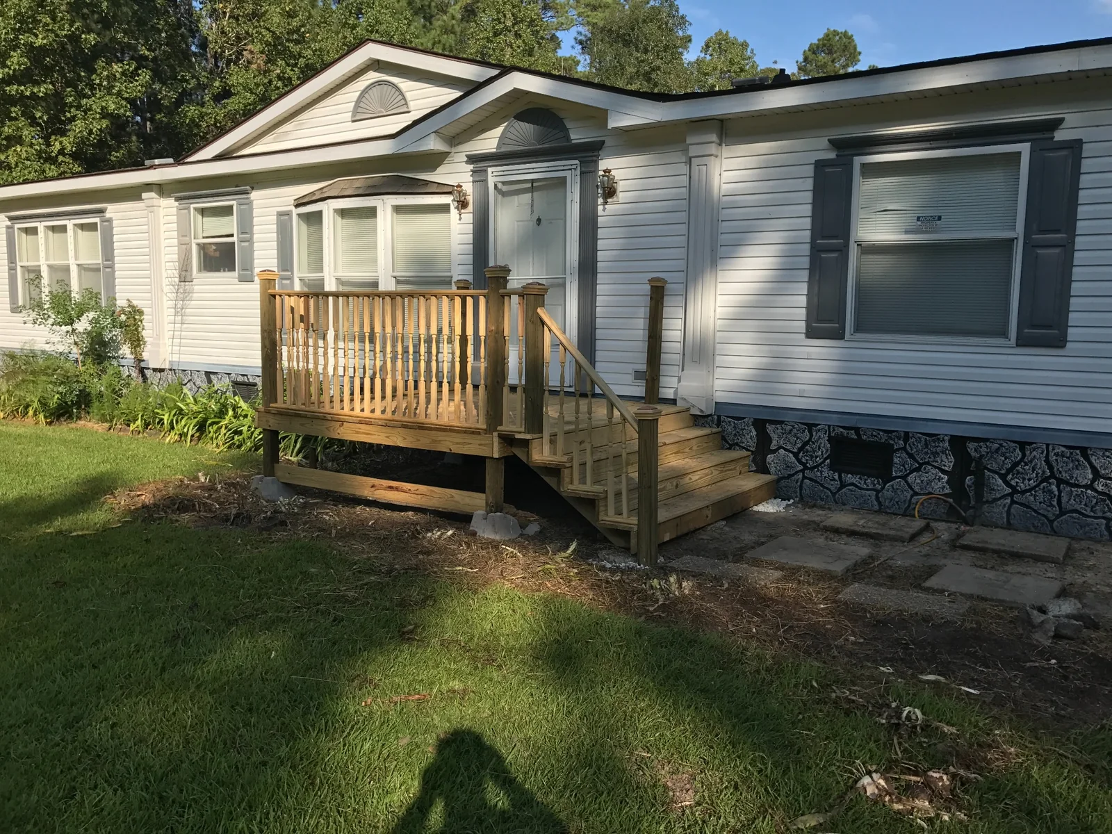 Completed deck construction project