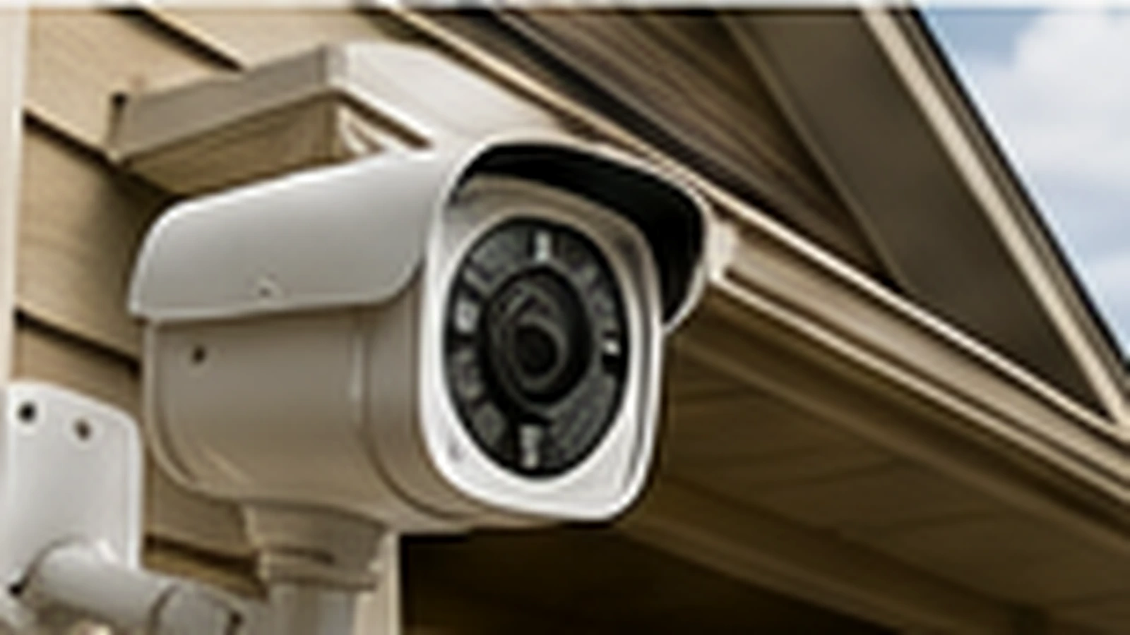 Exterior security cameras mounted on a wall